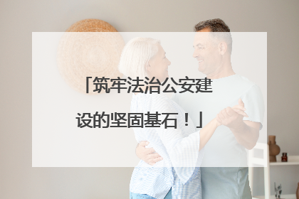 筑牢法治公安建设的坚固基石！